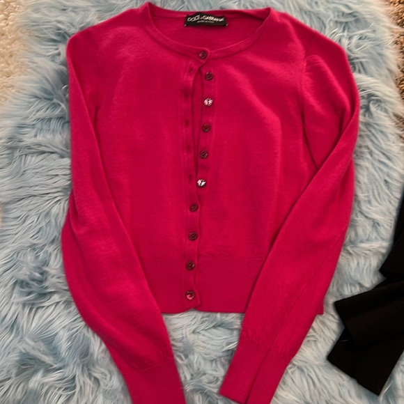 EUC! 2 Dolce and Gabbana Cardigans! Pink and Black! Size XS! - Picture 2 of 9